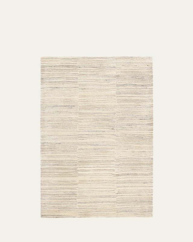 Avery Oatmeal Hand-Tufted Wool Rug, 4' x 6'